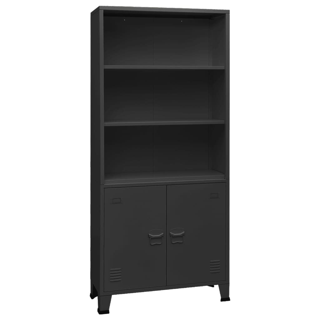 Industrial Bookshelf Anthracite 31.5"x12.6"x70.9" Steel