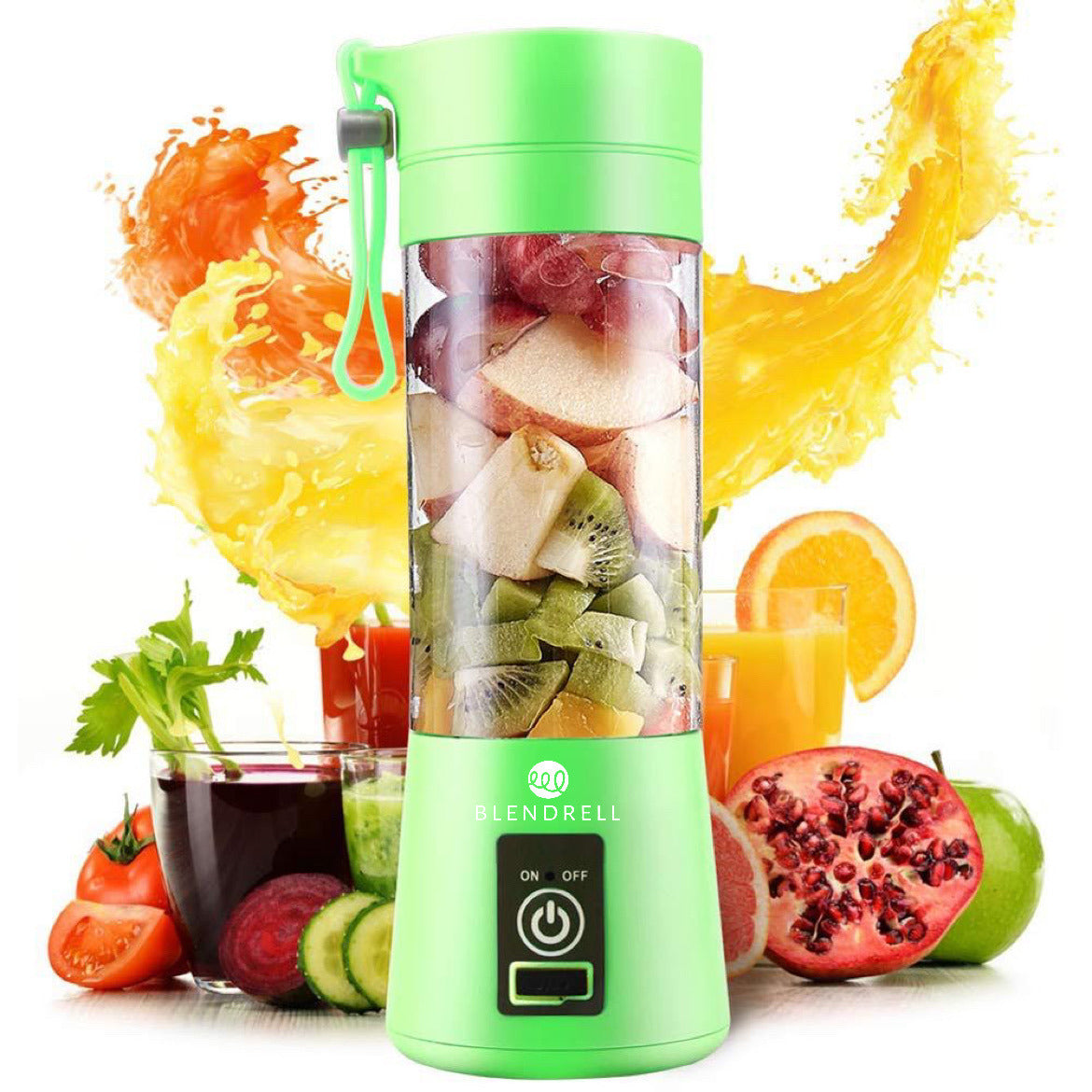 Portable Handheld USB Electric Juice Blender 6 Blades Deluxe Version by Blendrell  Perfect portable tool