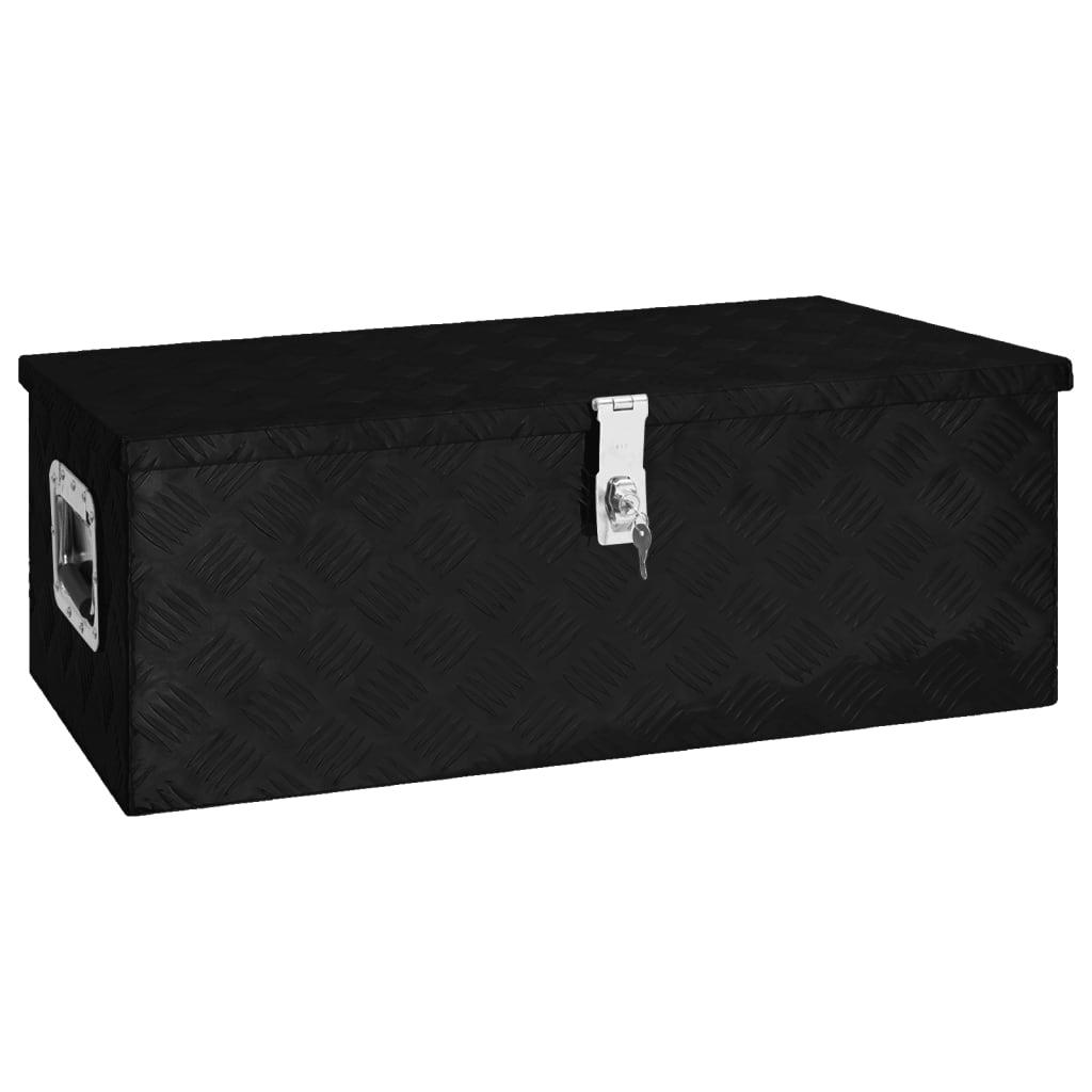 Storage Box Black 31.5"x15.4"x11.8" Aluminum