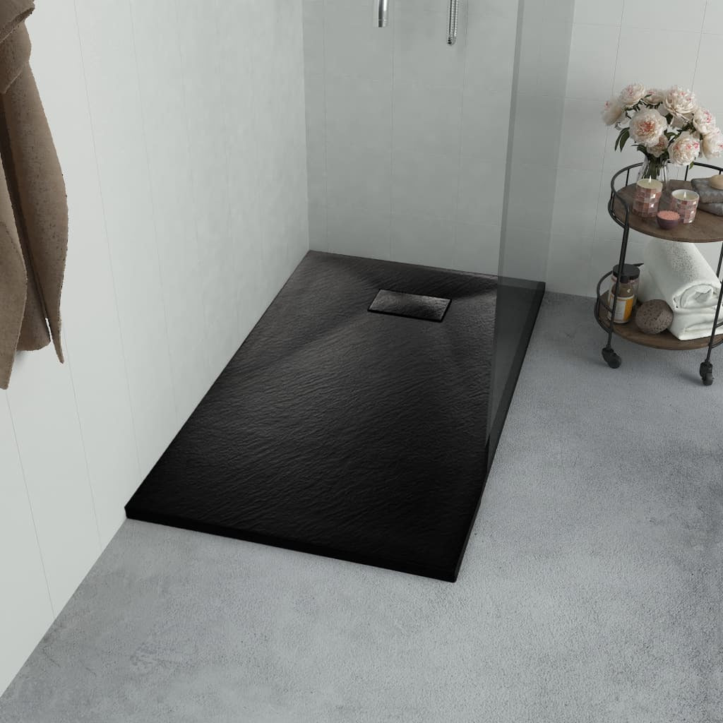 Shower Base Tray SMC Black 35.4"x35.4"