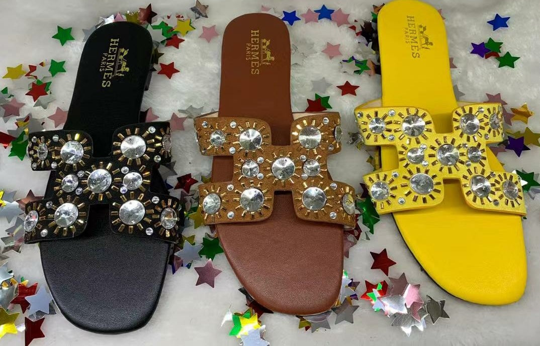 Women Fashion Design Slide Sandal Embellished