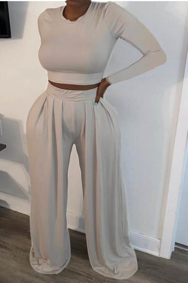 SETS WIDE TWO PIECE HIGH-WAIST PANTS