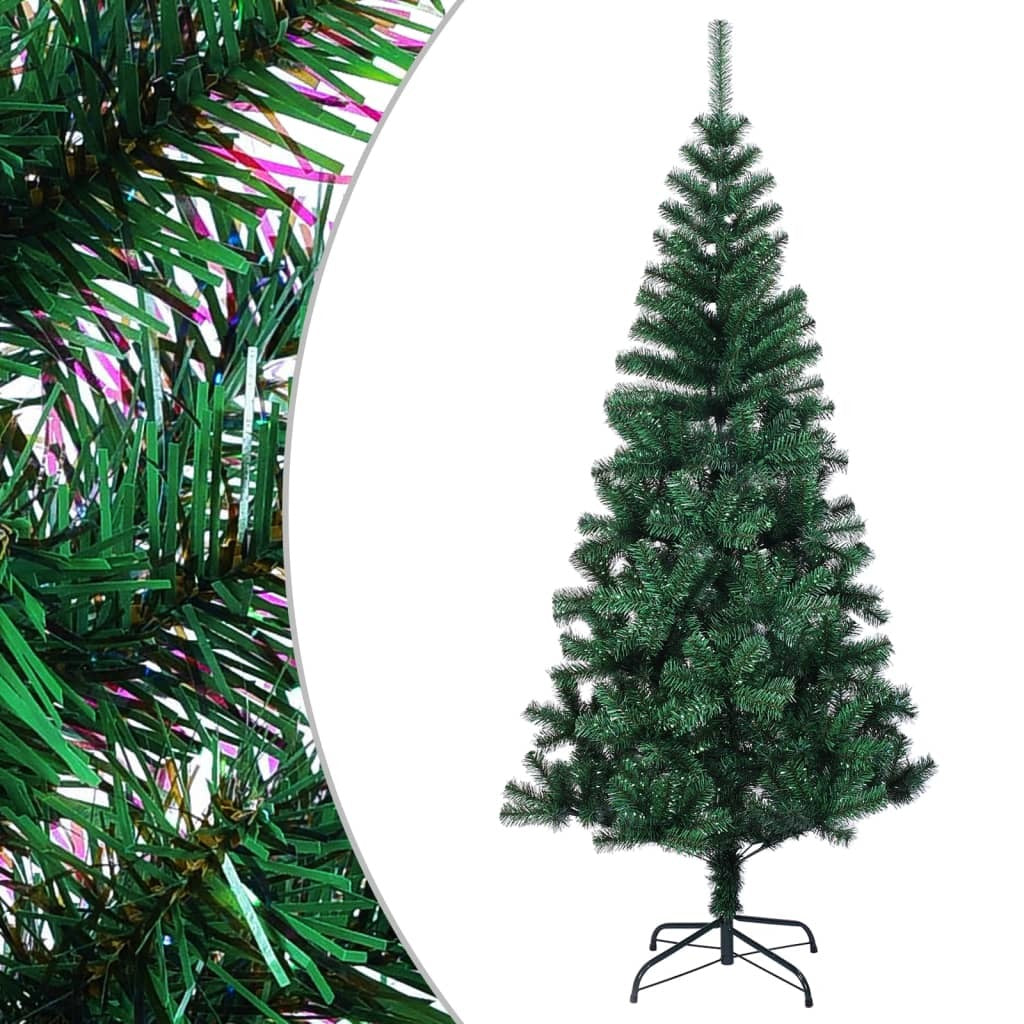 Artificial Christmas Tree with Iridescent Tips Green 4 ft PVC