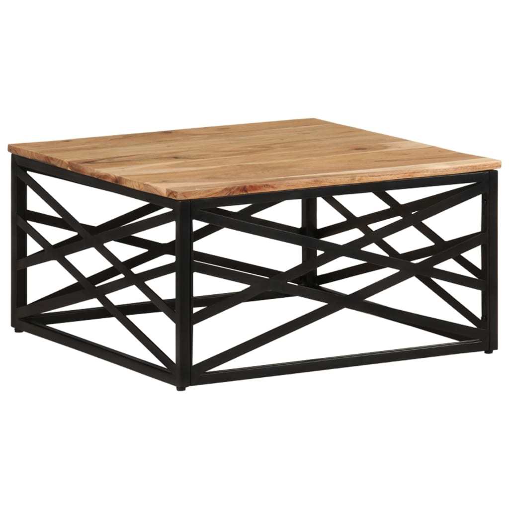 Coffee Table 26.8"x26.8"x13.8" Solid Acacia Wood