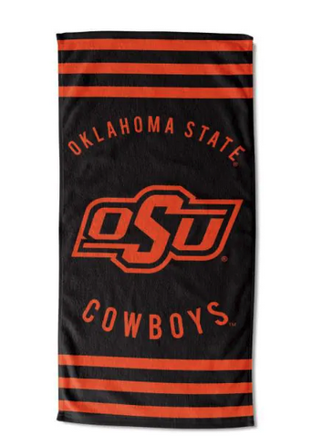 OklahomaState OFFICIAL Collegiate "Stripes" Beach Towel