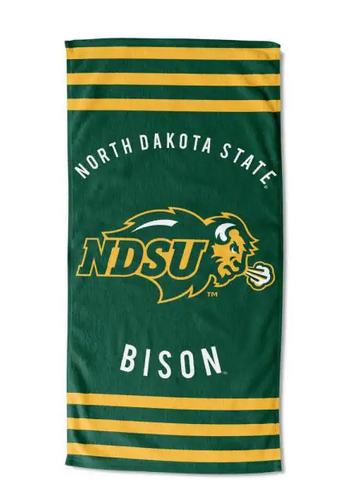 NorthDakotaState OFFICIAL Collegiate "Stripes" Beach Towel