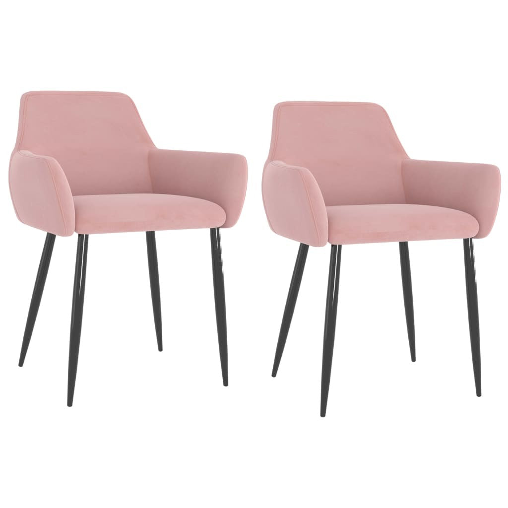 Dining Chairs 2 pcs Pink Velvet