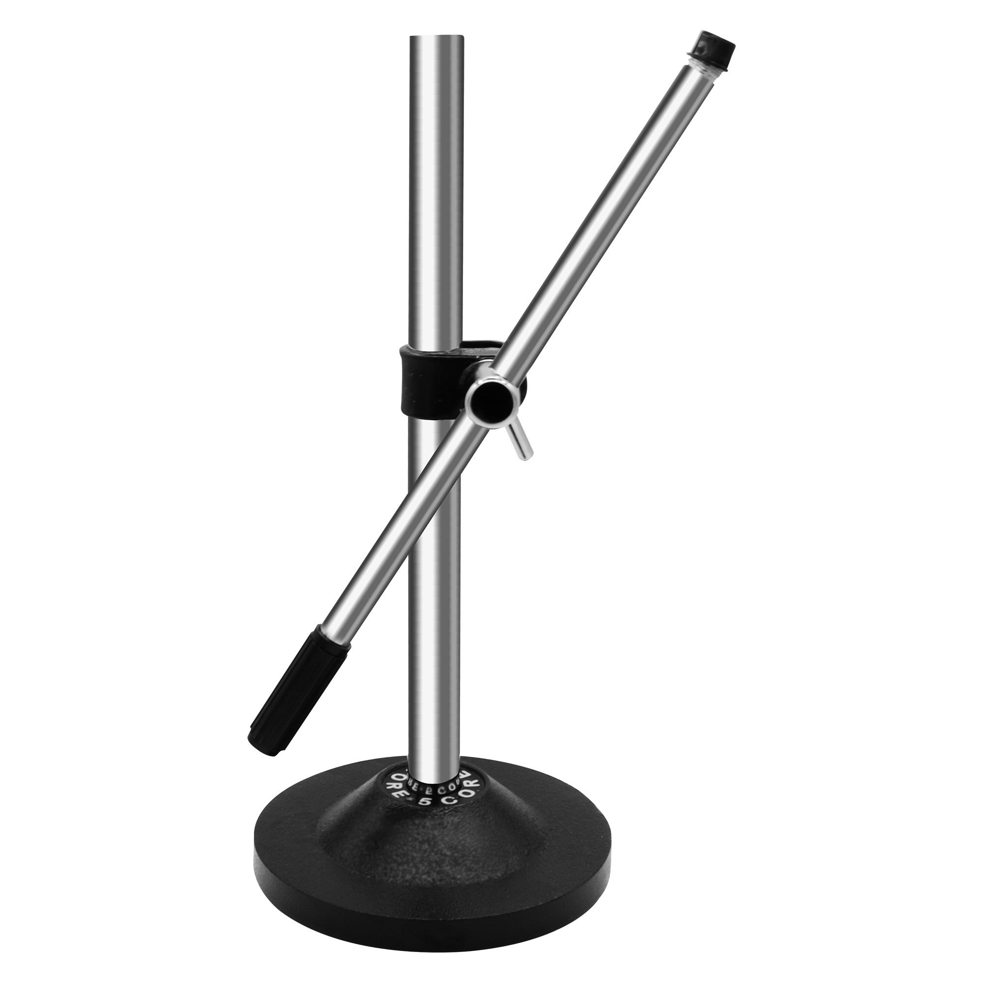 5 Core Desk Microphone Stand • Height and Angle Adjustable Desktop Mic Stand • Table Mic Holder with Round Metal Base- MS RBS CH IN