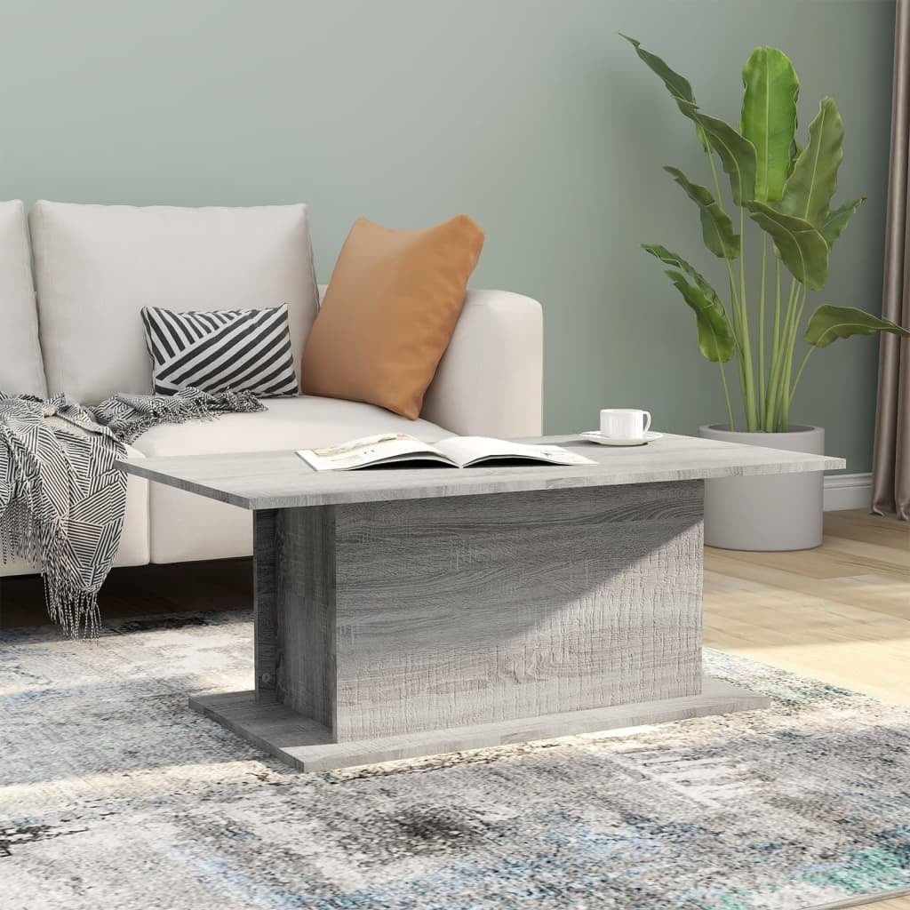 Coffee Table Gray Sonoma 40.2"x21.9"x15.7" Engineered Wood