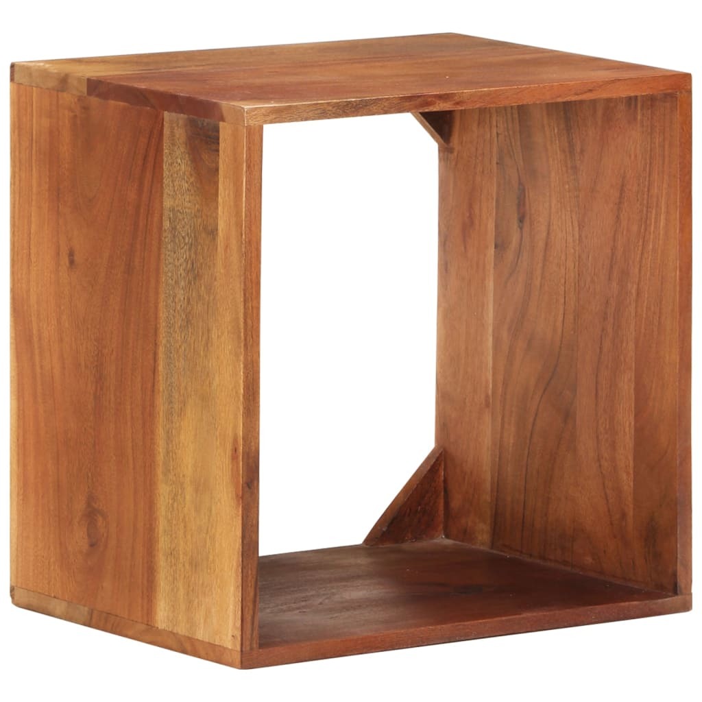 Wall Shelf 15.7"x11.8"x15.7" Solid Acacia Wood