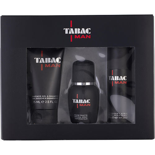 TABAC MAN by Maurer & Wirtz EDT SPRAY 1 OZ & SHOWER GEL 2.5 OZ & DEODORANT SPRAY 1.7 OZ