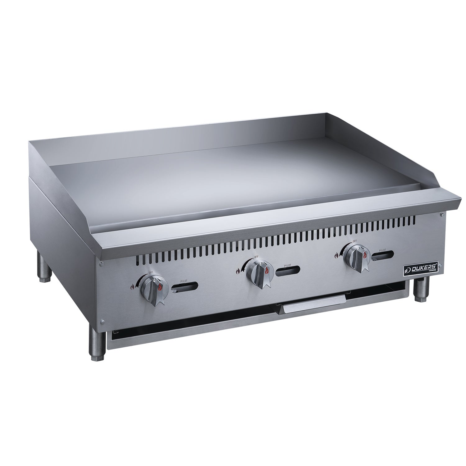 36" Griddler (24" Depth)  3-Burner Commercial  Griddle in Stainless Steel  with 4  legs