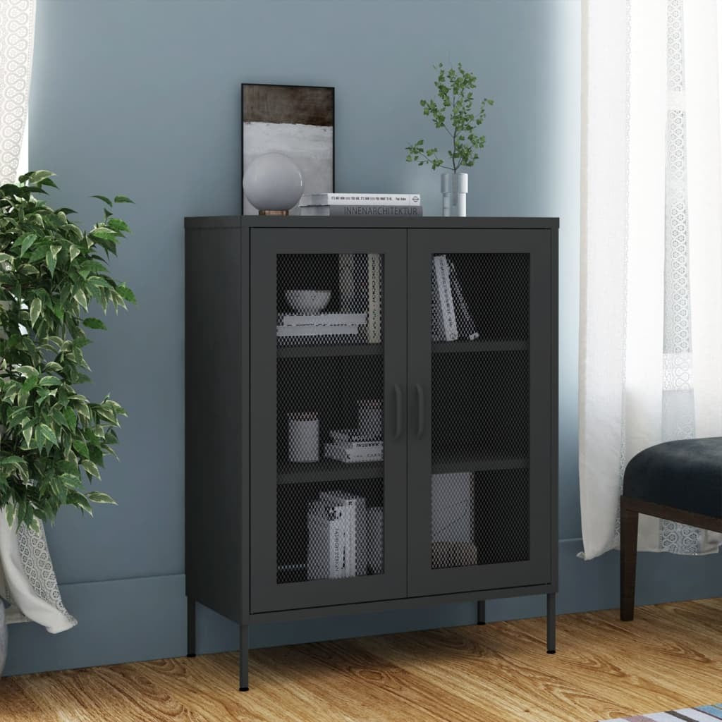 Storage Cabinet Anthracite 31.5"x13.8"x40" Steel