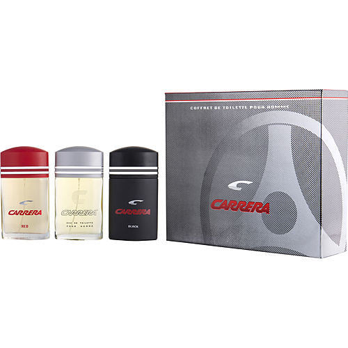CARRERA VARIETY by Muelhens 3 PIECE MENS VARIETY WITH CARRERA BLACK & CARREREA RED & CARRERA AND ALL ARE EDT SPRAYS 3.4 OZ