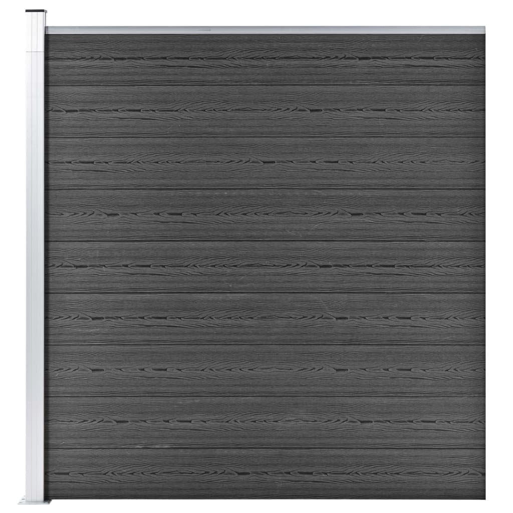 Fence Panel WPC 68.9"x73.2" Black