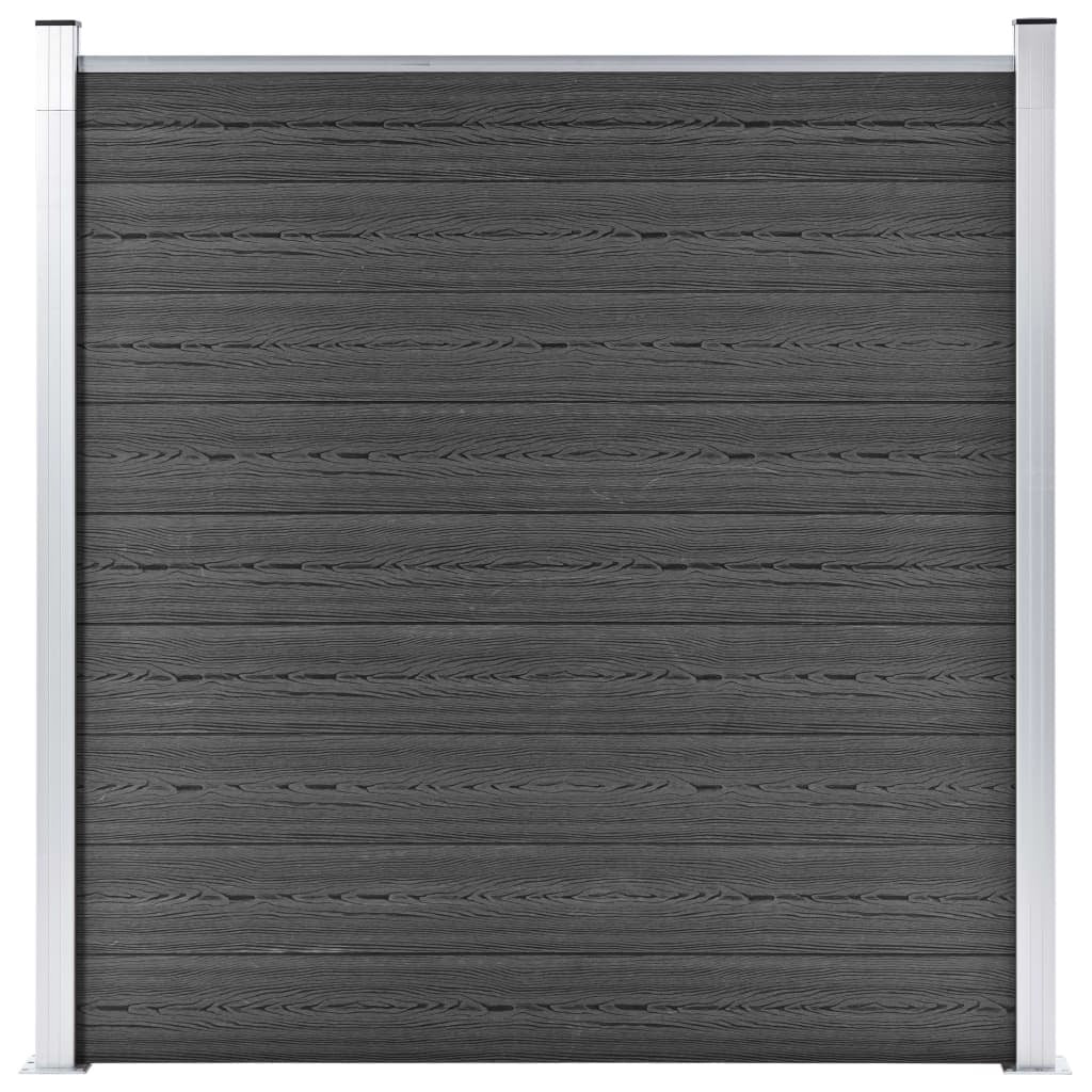 Fence Panel WPC 70.9"x73.2" Black