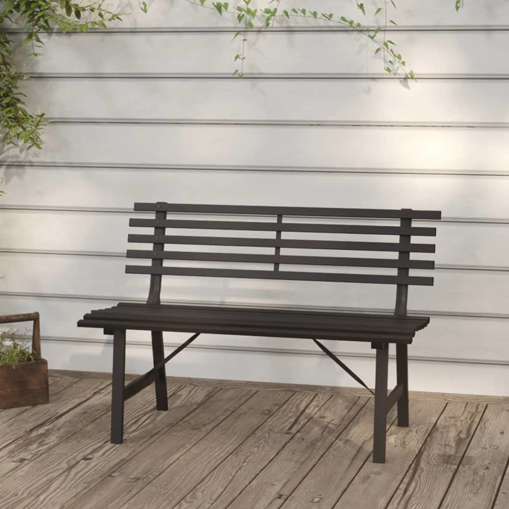 Patio Bench 43.3" Steel Black