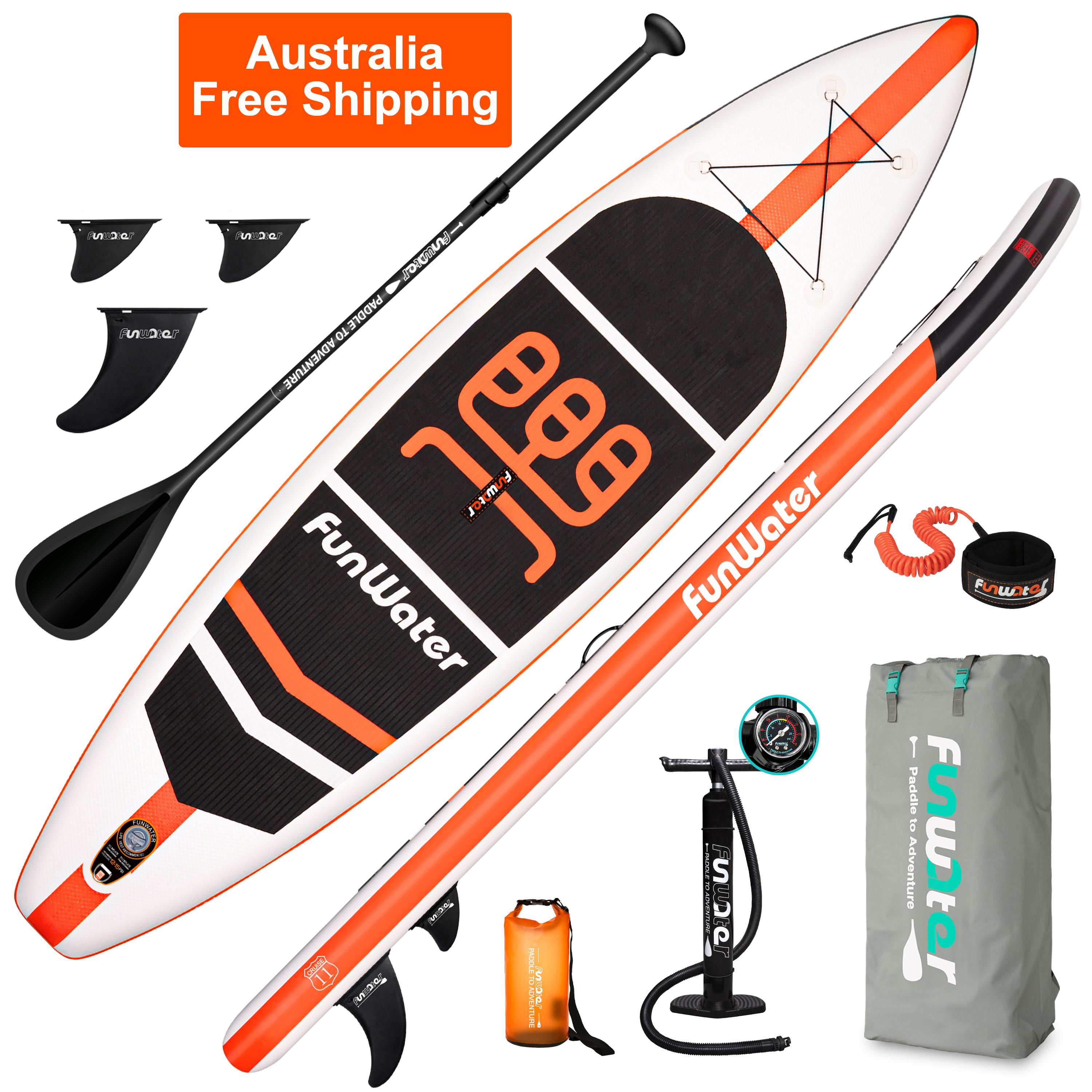 Free Shipping Dropshipping Australia Warehouse Have Stock SUP Stand Up Paddle Board 11'x33''x6'' Inflatable Paddleboard Soft Top Surfboard with ISUP Sup Board Surfing Board Wakeboard Water Sports