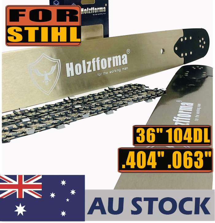 FARMERTEC Holzfforma® 36 Inch .404 .063 104 Drive Links Guide Bar & Full Chisel Saw Chain Combo Compatible With Stihl 088 MS880 070 090 084 076 075 051 050 and Holzfforma G888 Chainsaw