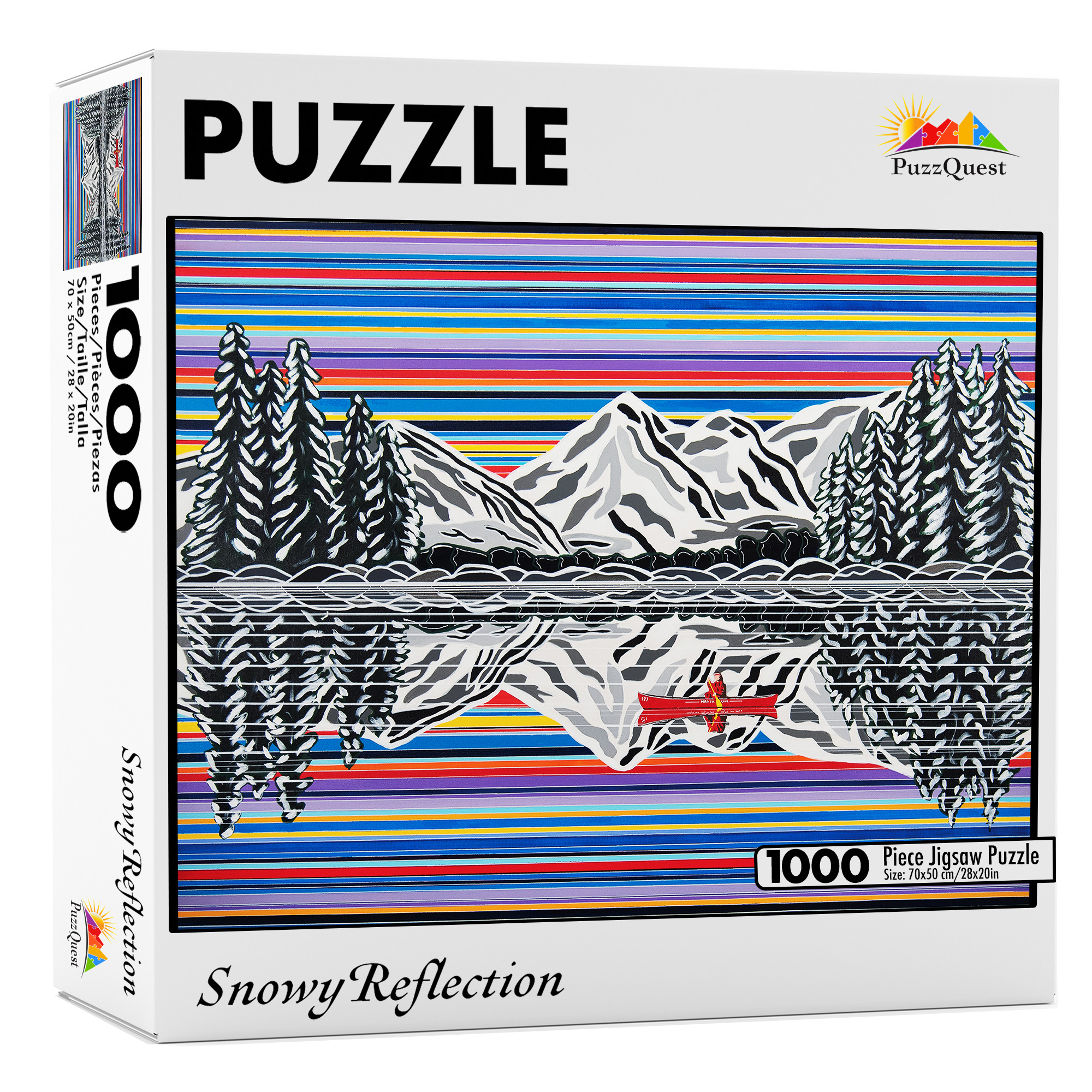 Snowy Reflection 1000 Piece Fine Art Jigsaw Puzzle for Teens and Adults