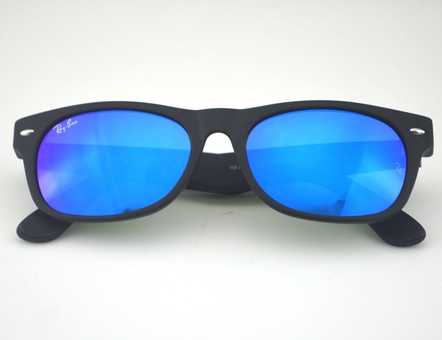 Ray-Ban Wayfarer Sunglasses RB2132 622/17 Black Gtame  - Blue Mirror Lens 52 mm Non-Polarized