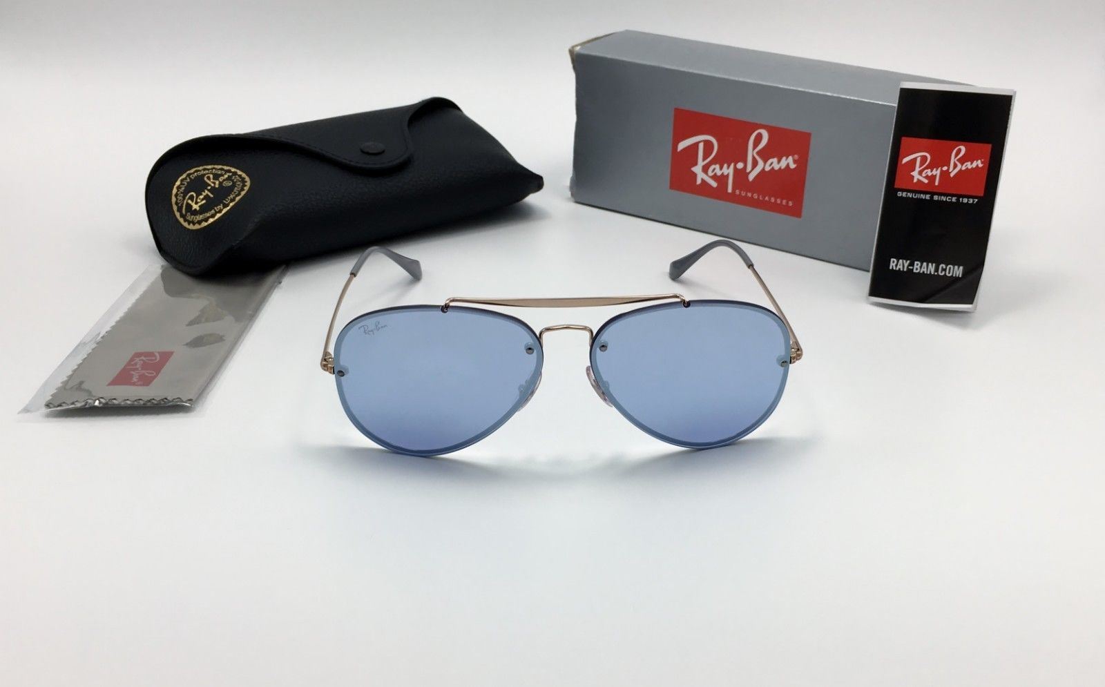 Ray Ban  3584 N 9053/1u Blaze Aviator Sunglasses Bronze Violet Mirror