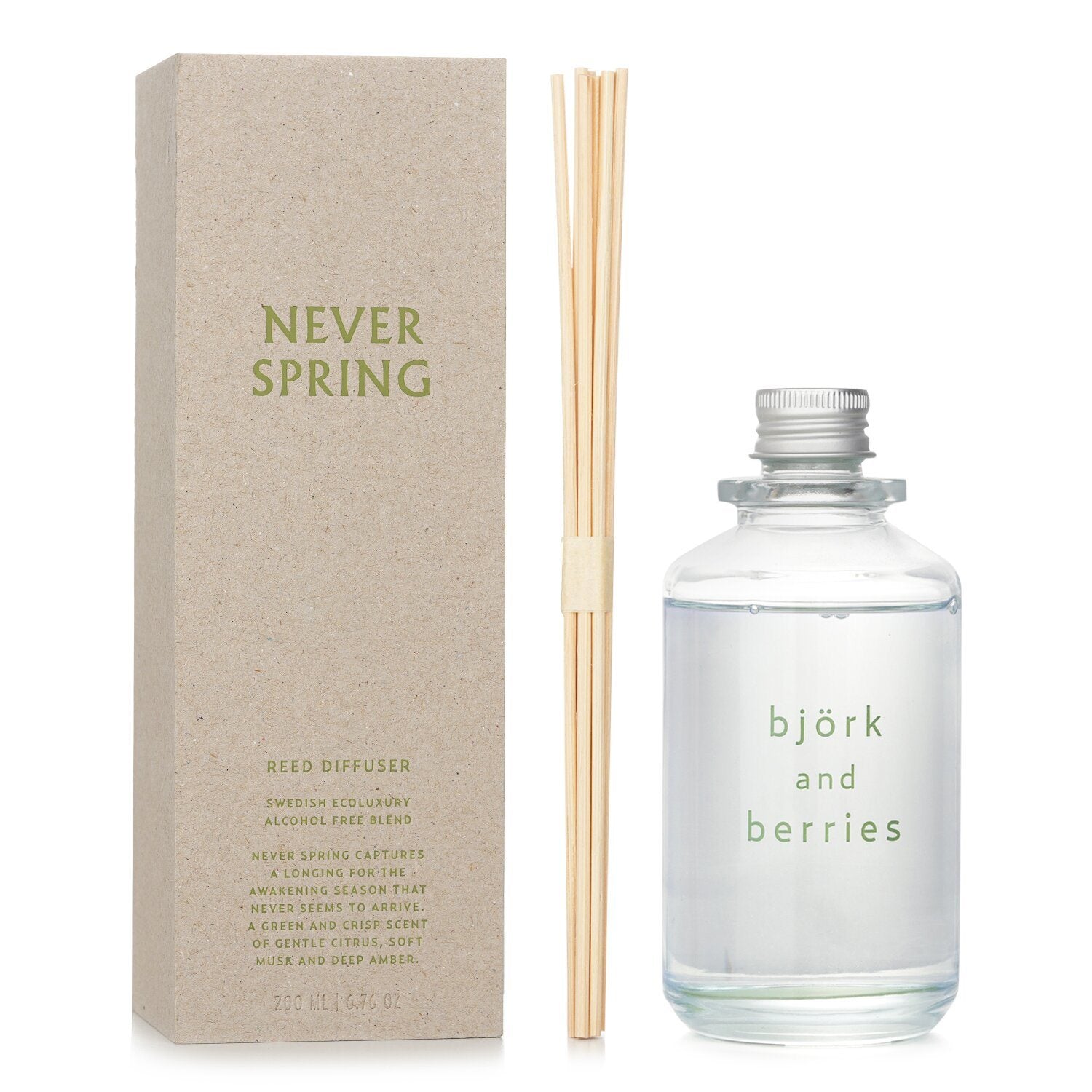 BJORK & BERRIES - Never Spring Reed Diffuser 802213 200ml/6.76oz