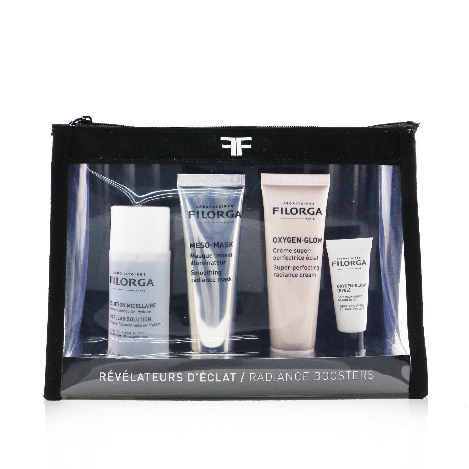 FILORGA - Radiance Boosters Set: Micellar Solution 50ml + Meso-Mask 30ml + Oxygen-Glow Cream 30ml + Oxygen-Glow Eye Cream 4ml 009698 4pcs+1bag