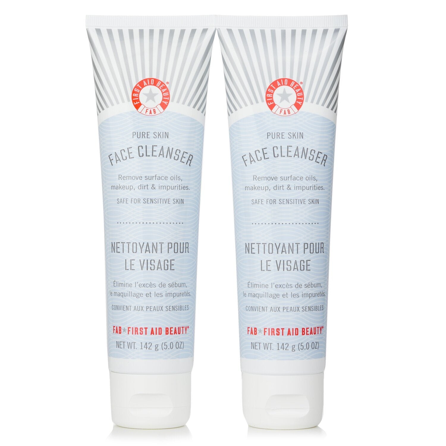 FIRST AID BEAUTY - Pure Skin Face Cleanser Duo Pack (For Sensitive Skin) 025107 2x142g/5oz