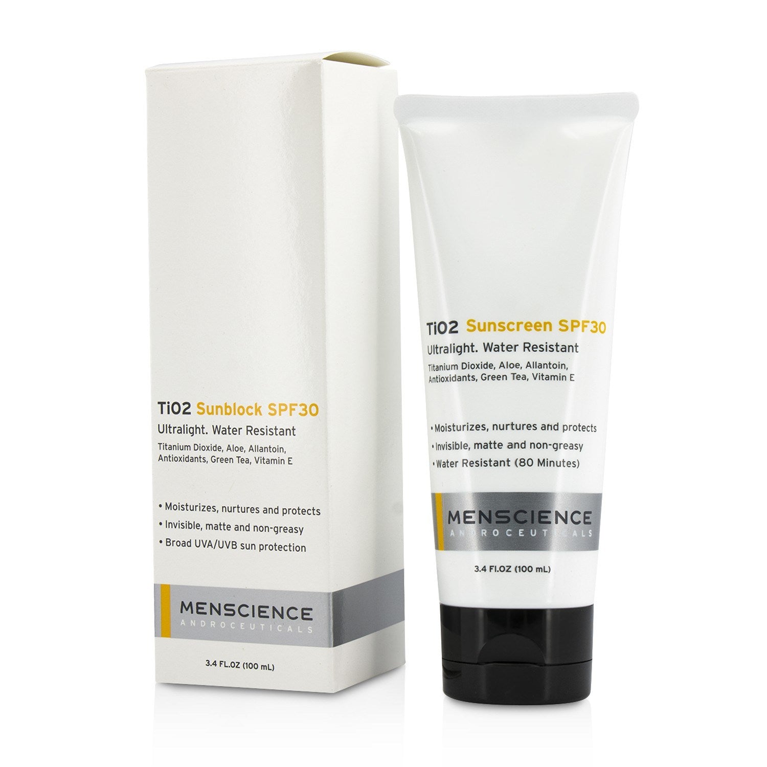 MENSCIENCE - TiO2 Sun Block SPF 30 Waterproof 15011 100ml/3.4oz