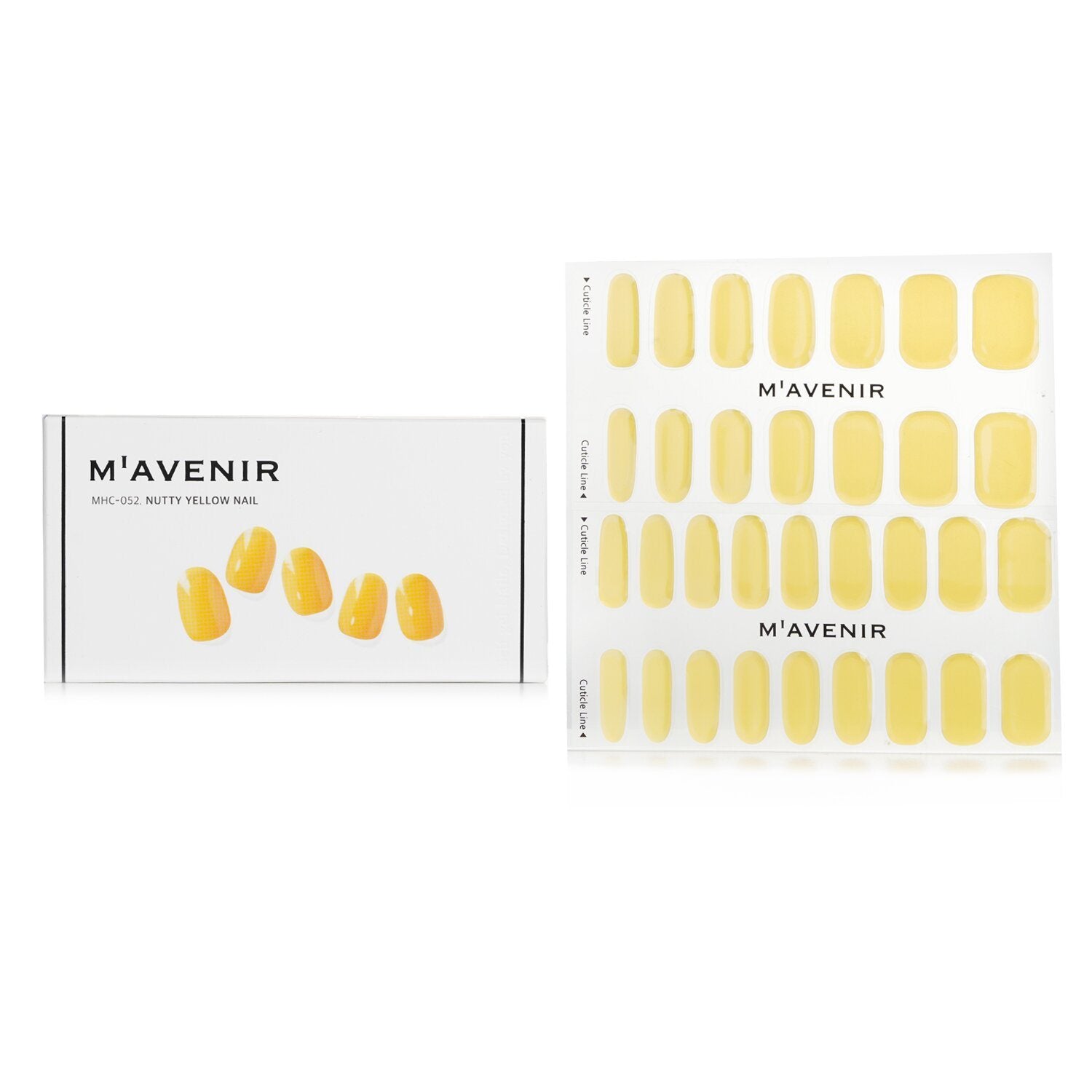 MAVENIR - Nail Sticker (Patterned) - # Nutty Yellow Nail MHC-052 / 022127 32pcs