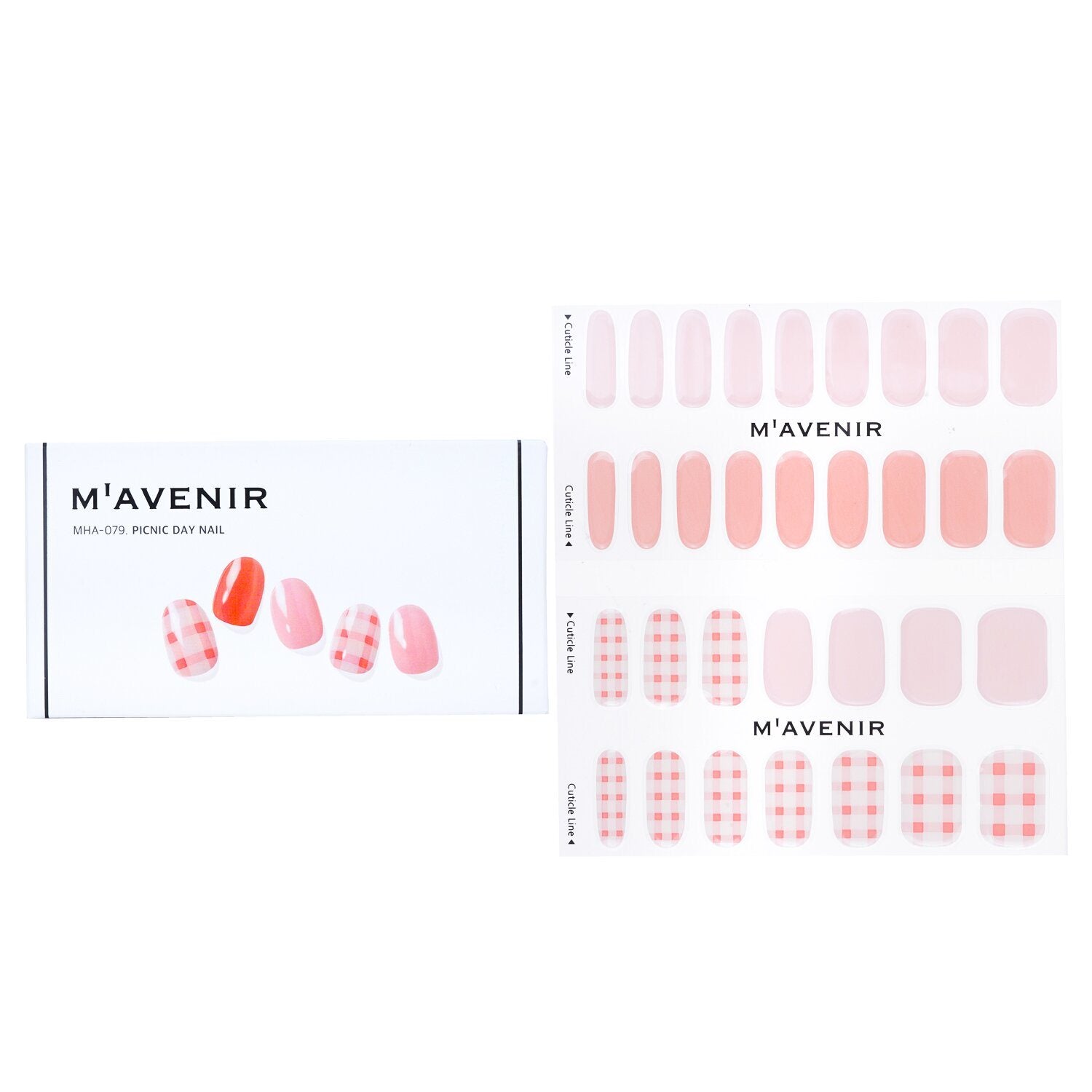 MAVENIR - Nail Sticker (Pink) - # Picnic Day Nail MHA-079 / 022363 32pcs