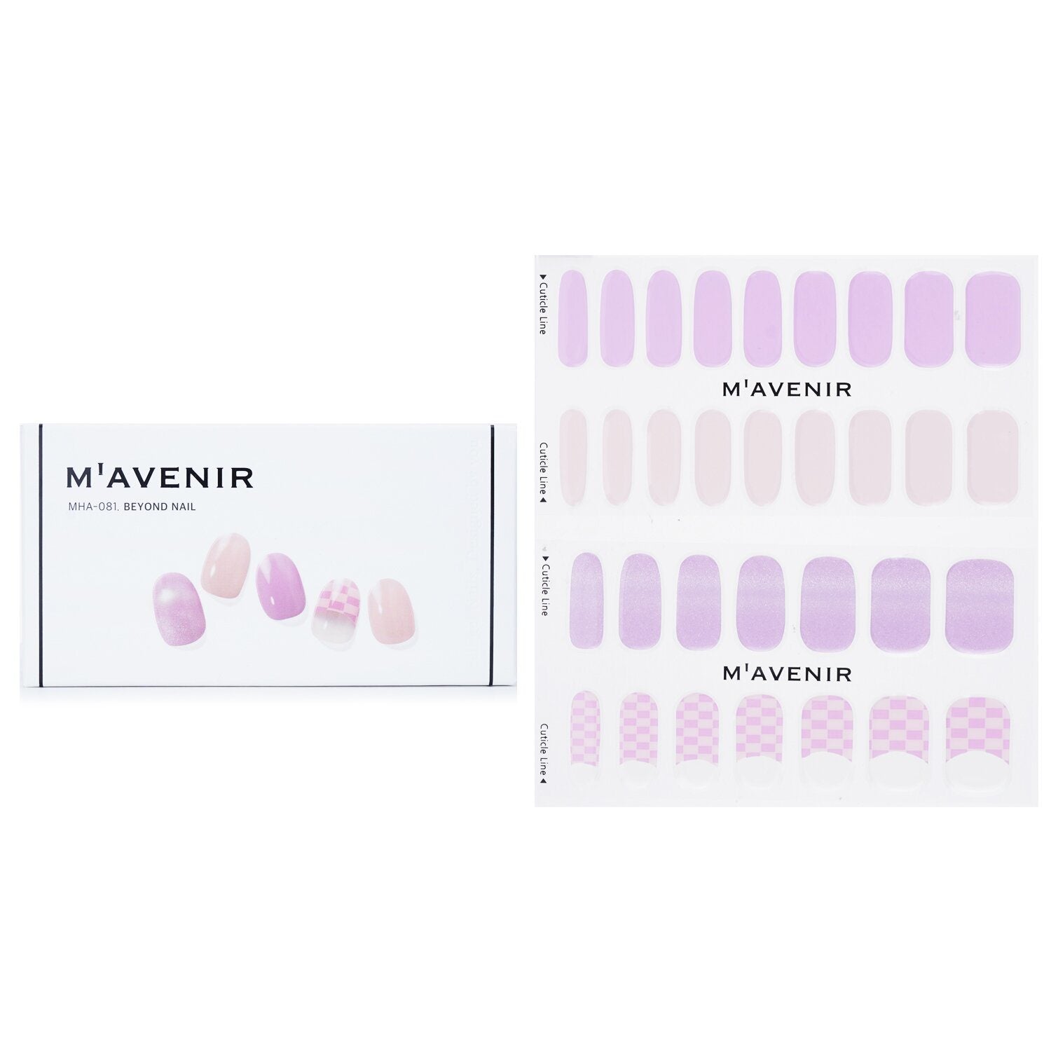 MAVENIR - Nail Sticker (Purple) - # Beyond Nail MHA-081 / 022387 32pcs
