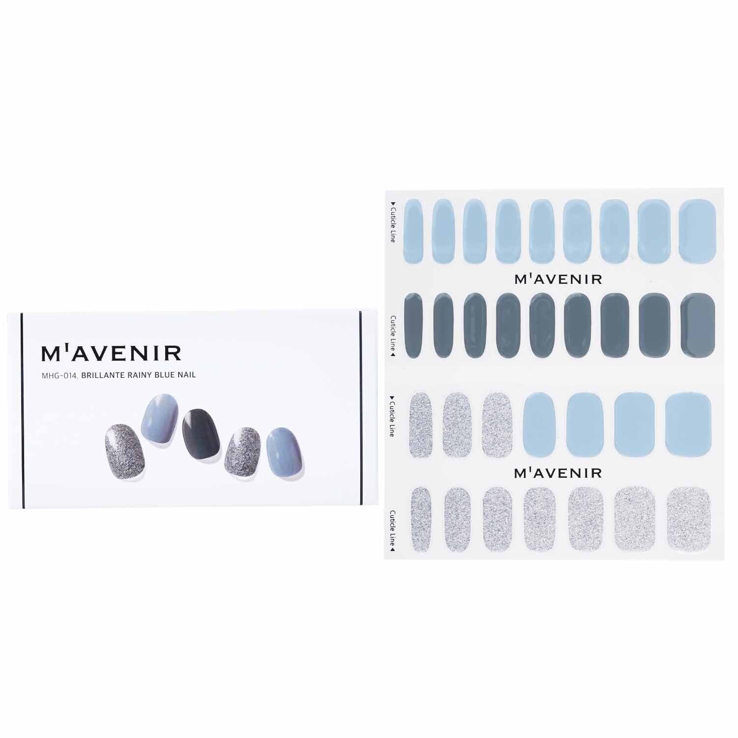 MAVENIR - Nail Sticker (Blue) - # Brillante Rainy Blue Nail MHG-014 / 020963 32pcs