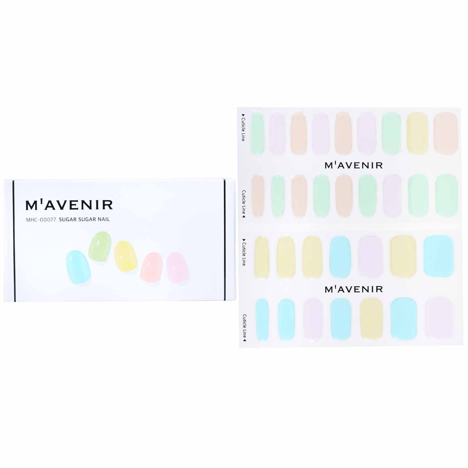 MAVENIR - Nail Sticker (Assorted Colour) - # Sugar Sugar Nail MHC-00077 / 026880 32pcs