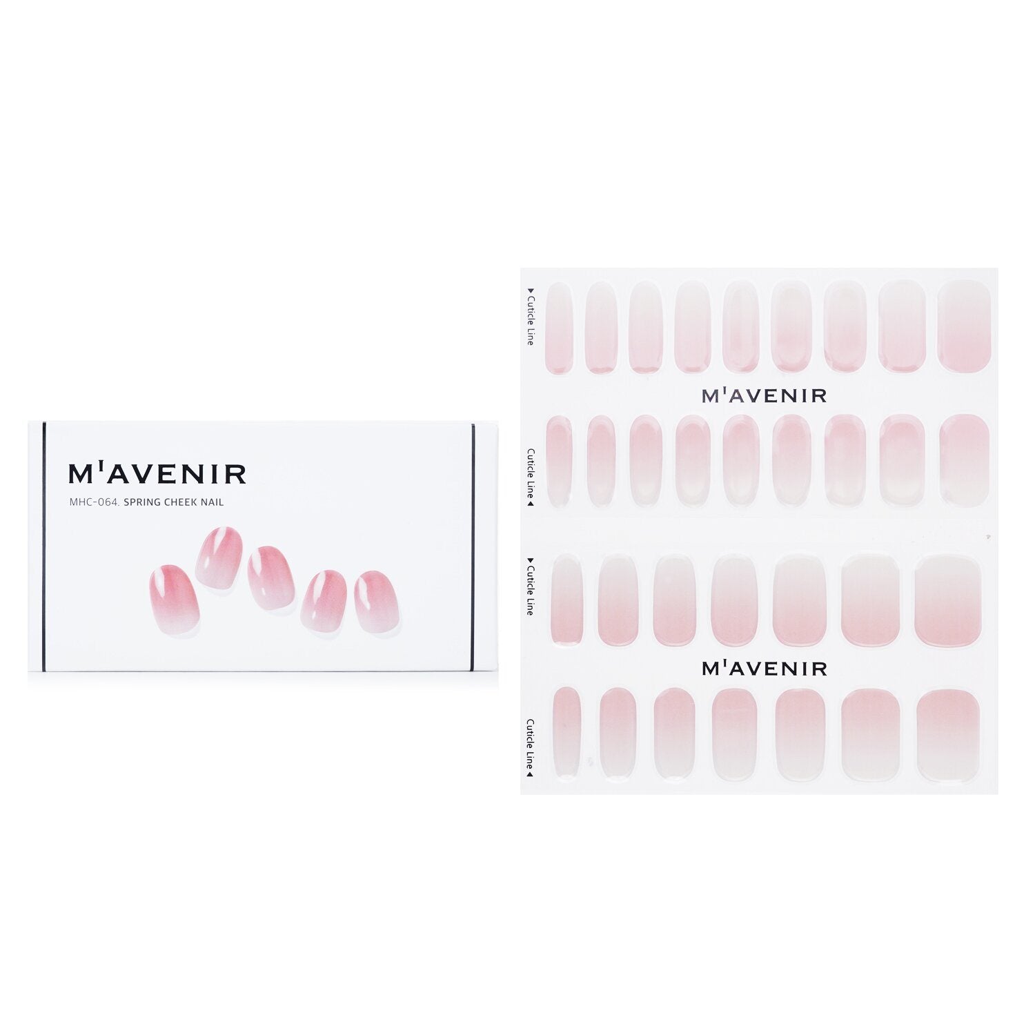 MAVENIR - Nail Sticker (Pink) - # Spring Cheek Nail MHC-064 / 022240 32pcs