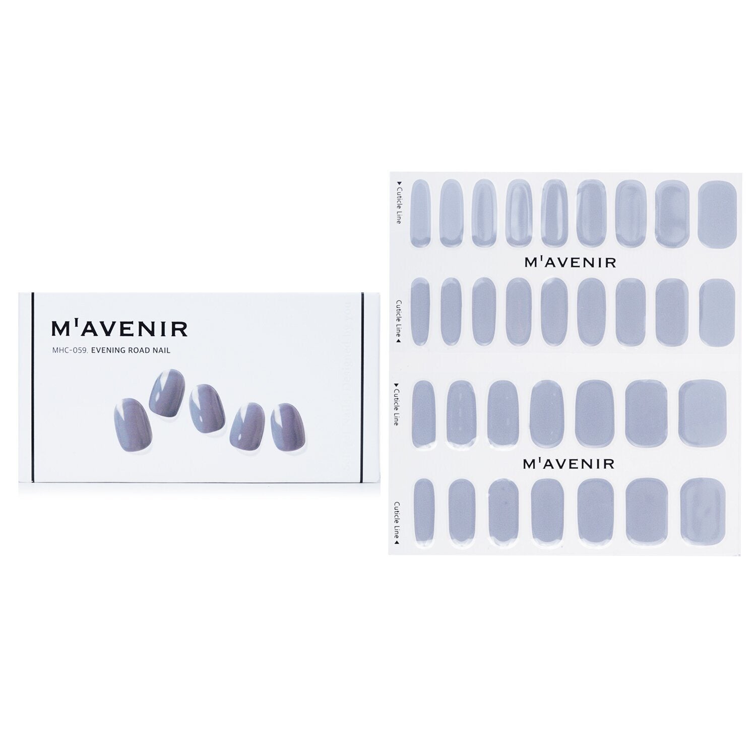 MAVENIR - Nail Sticker (Purple) - # Evening Road Nail MHC-059 / 022196 32pcs