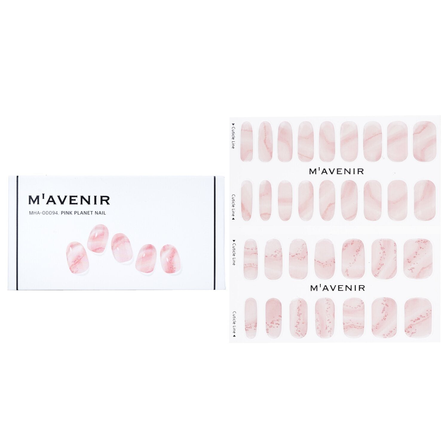 MAVENIR - Nail Sticker (Pink) - # Pink Planet Nail MHA-00094 / 026996 32pcs