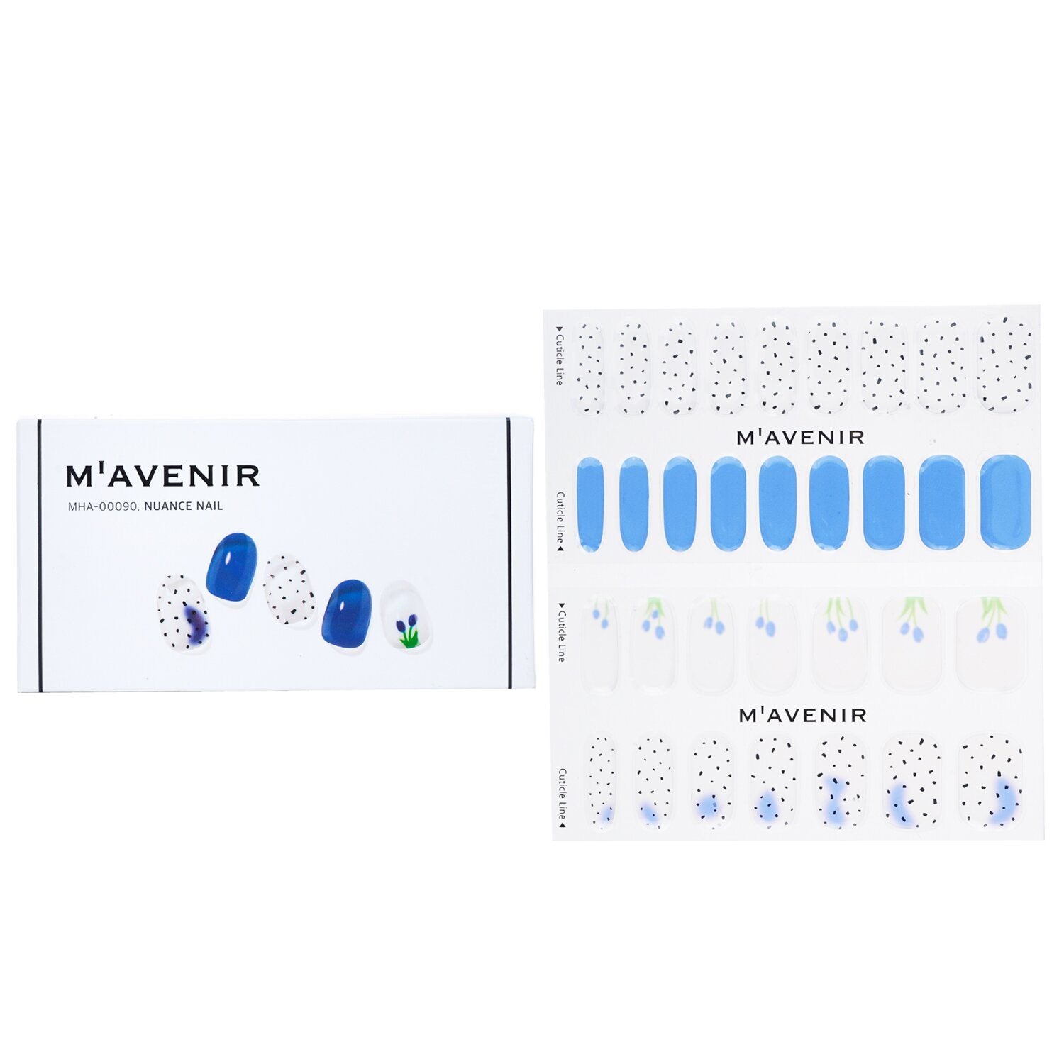 MAVENIR - Nail Sticker (Assorted Colour) - # Nuance Nail MHA-00090 / 026958 32pcs