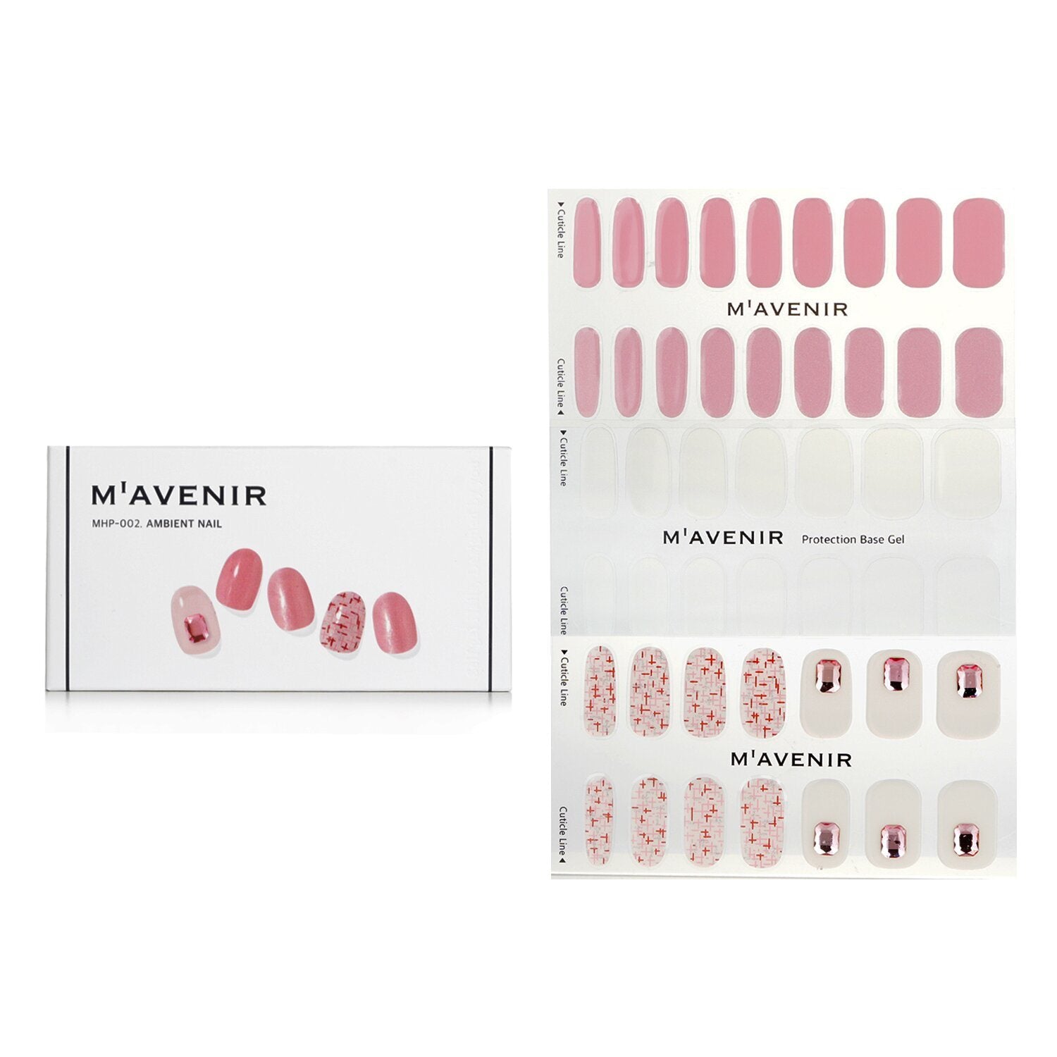 MAVENIR - Nail Sticker (Pink) - # Pink Shell Pedi MFA-027 / 022516 36pcs