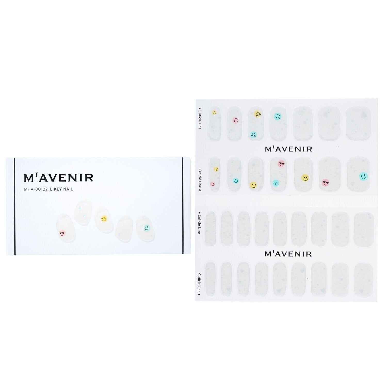 MAVENIR - Nail Sticker (White) - # Likey Nail MHA-00102 / 027078 32pcs