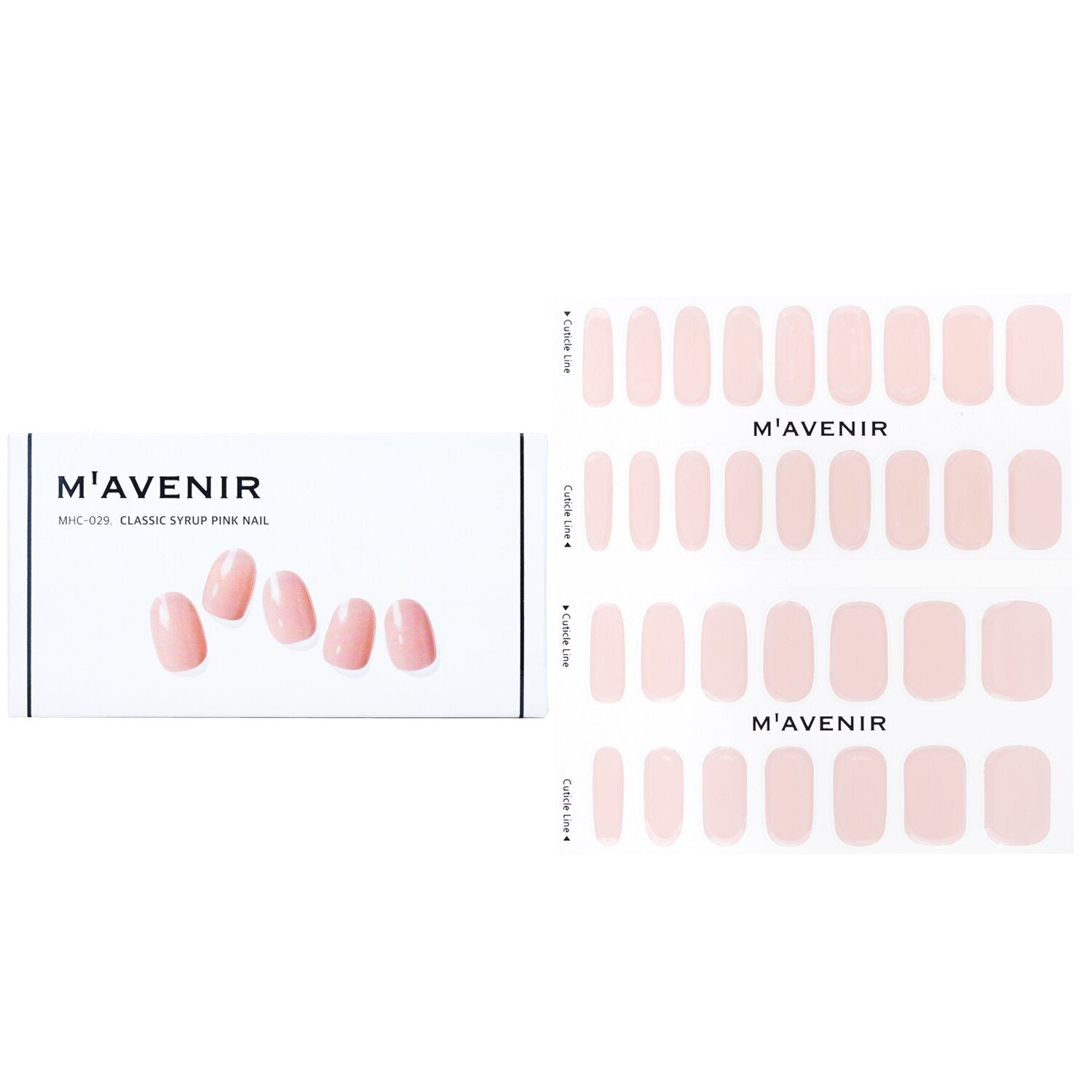 MAVENIR - Nail Sticker (Pink) - # Classic Syrup Pink Nail MHC-029 / 021069 32pcs