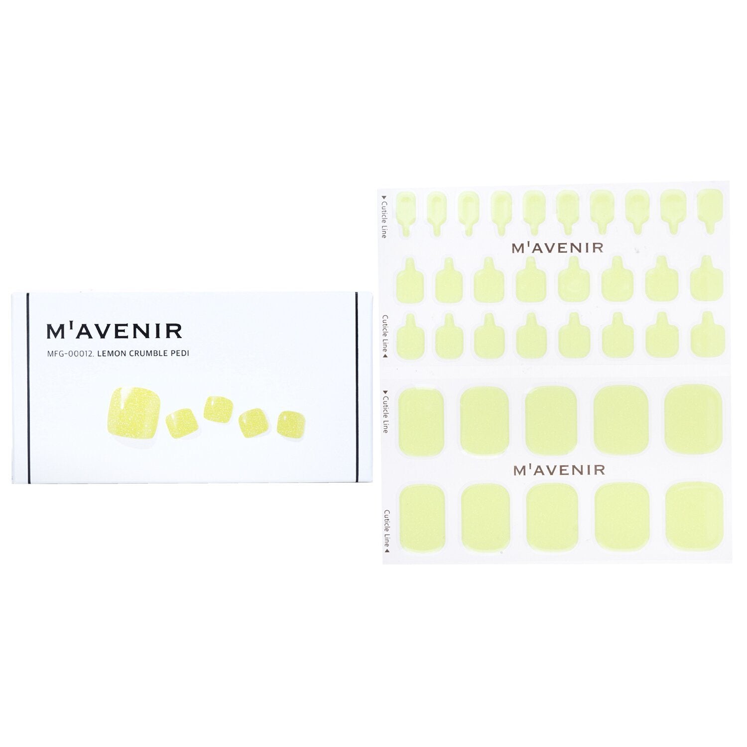 MAVENIR - Nail Sticker (Yellow) - # Lemon Crumble Pedi MFG-00012 / 027214 36pcs
