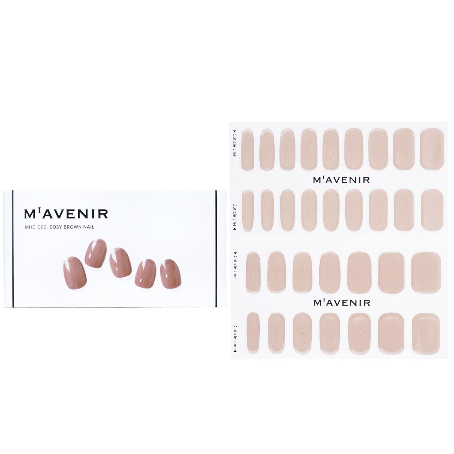 MAVENIR - Nail Sticker (Brown) - # Cosy Brown Nail MHC-060 / 022202 32pcs