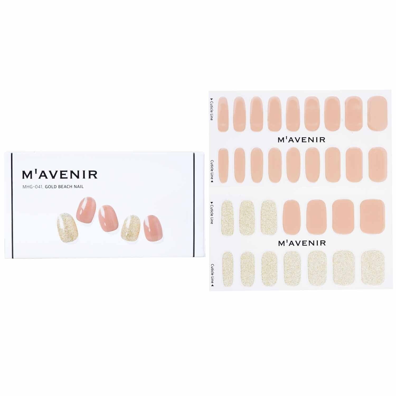 MAVENIR - Nail Sticker (Pink) - # Gold Beach Nail MHG-041 / 022431 32pcs