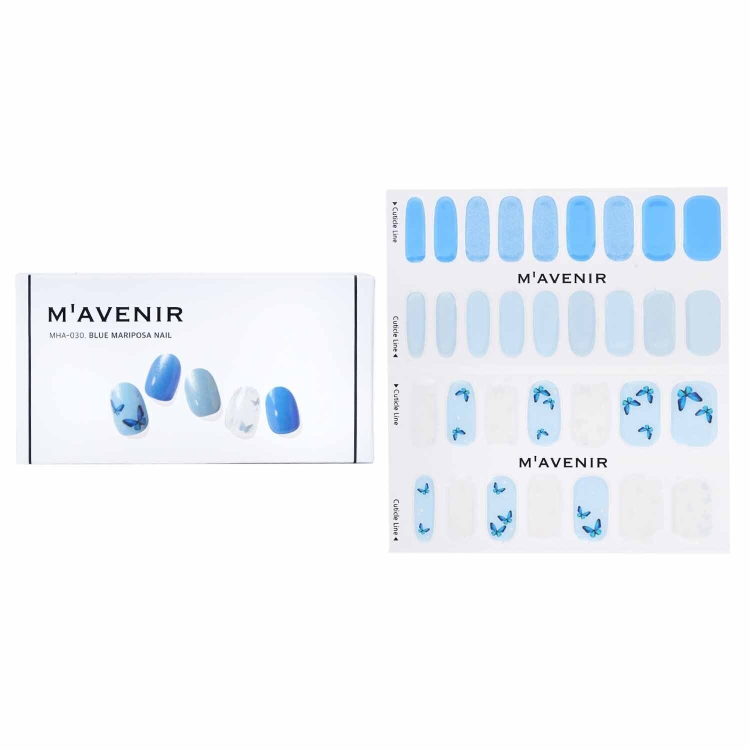 MAVENIR - Nail Sticker (Blue) - # Blue Mariposa Nail MHA-030 / 020529 32pcs