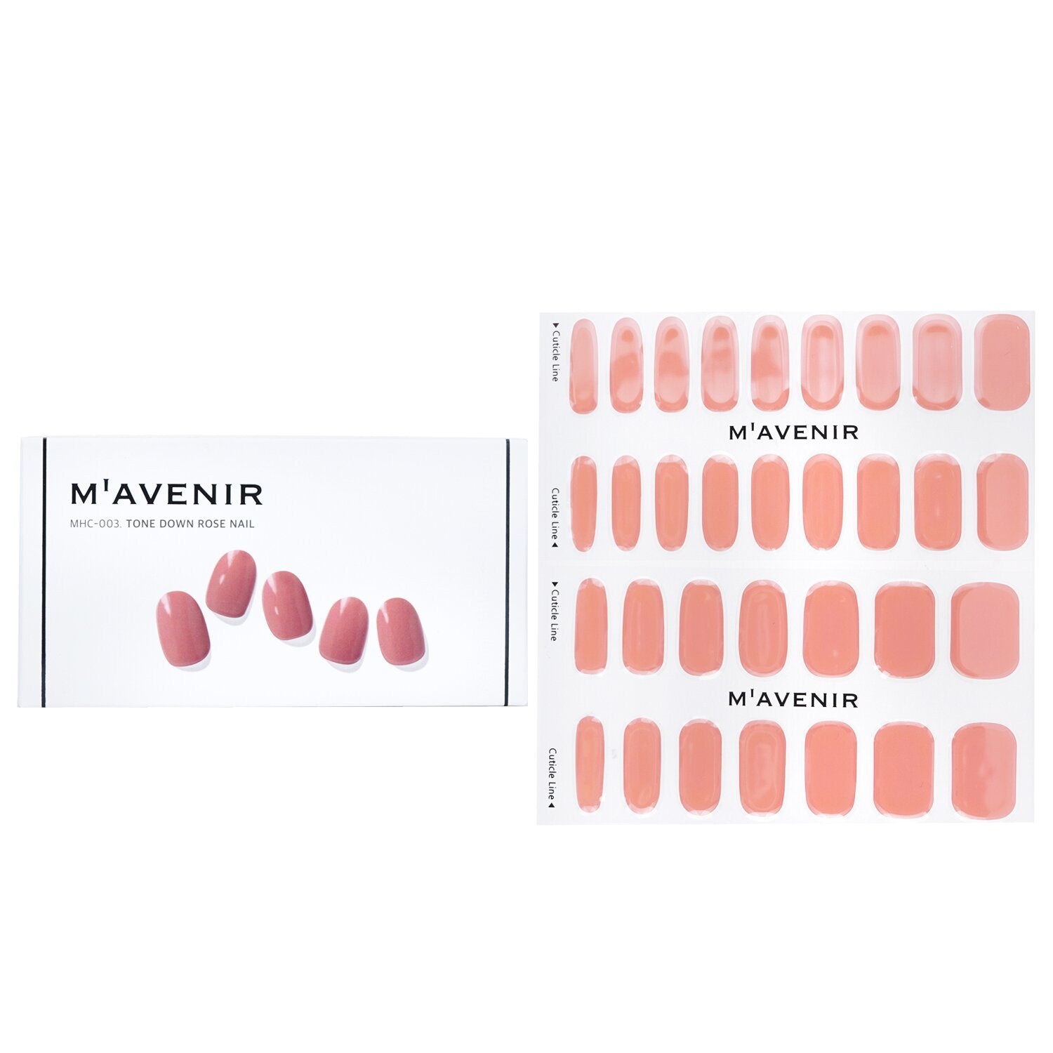 MAVENIR - Nail Sticker (Pink) - # Tone Down Rose Nail MHC-003 / 020215 32pcs
