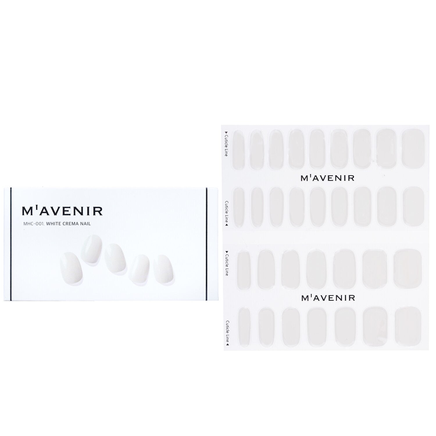 MAVENIR - Nail Sticker (White) - # White Crema Nail MHC-001 / 020017 32pcs