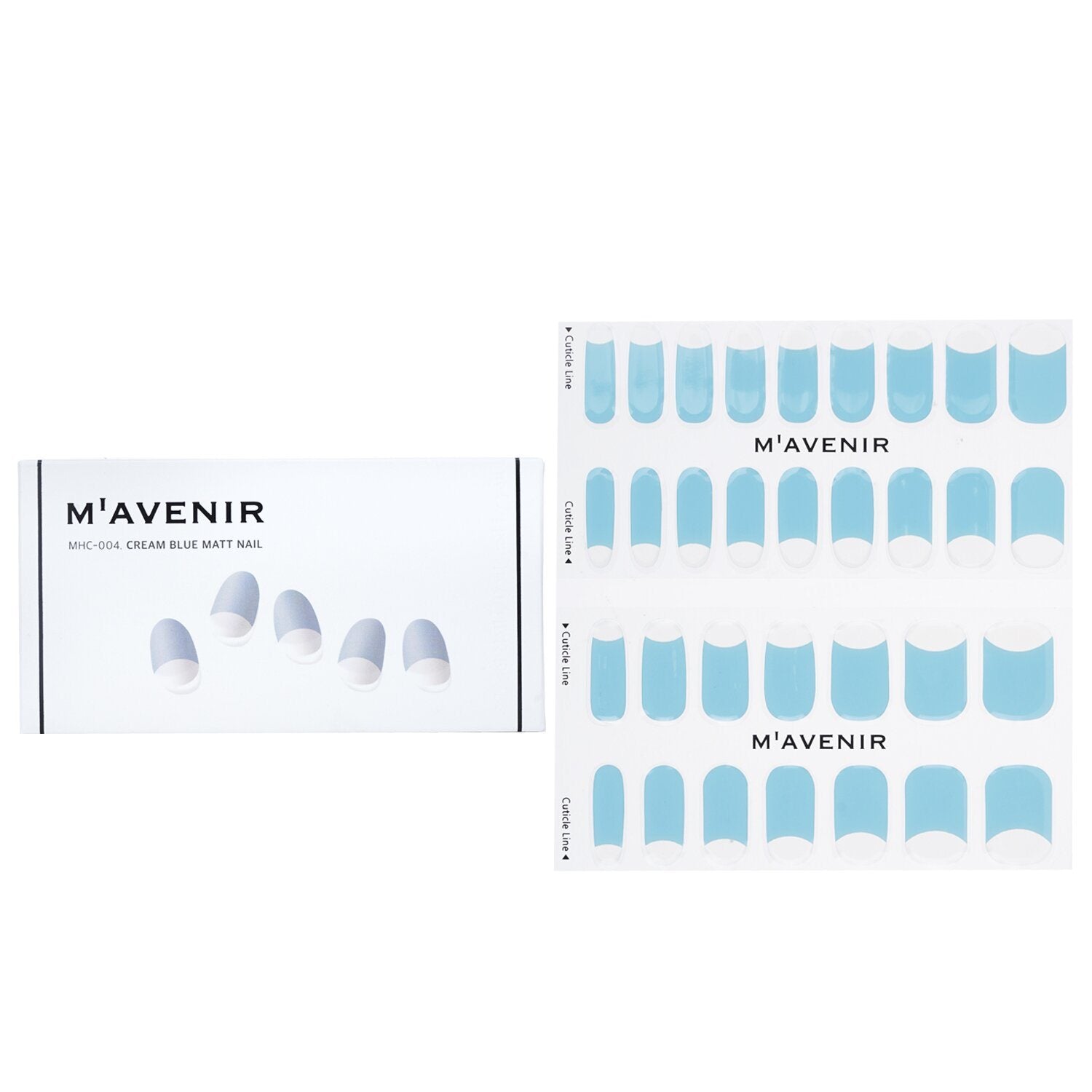 MAVENIR - Nail Sticker (Blue) - # Cream Blue Matt Nail MHC-004 / 020499 32pcs