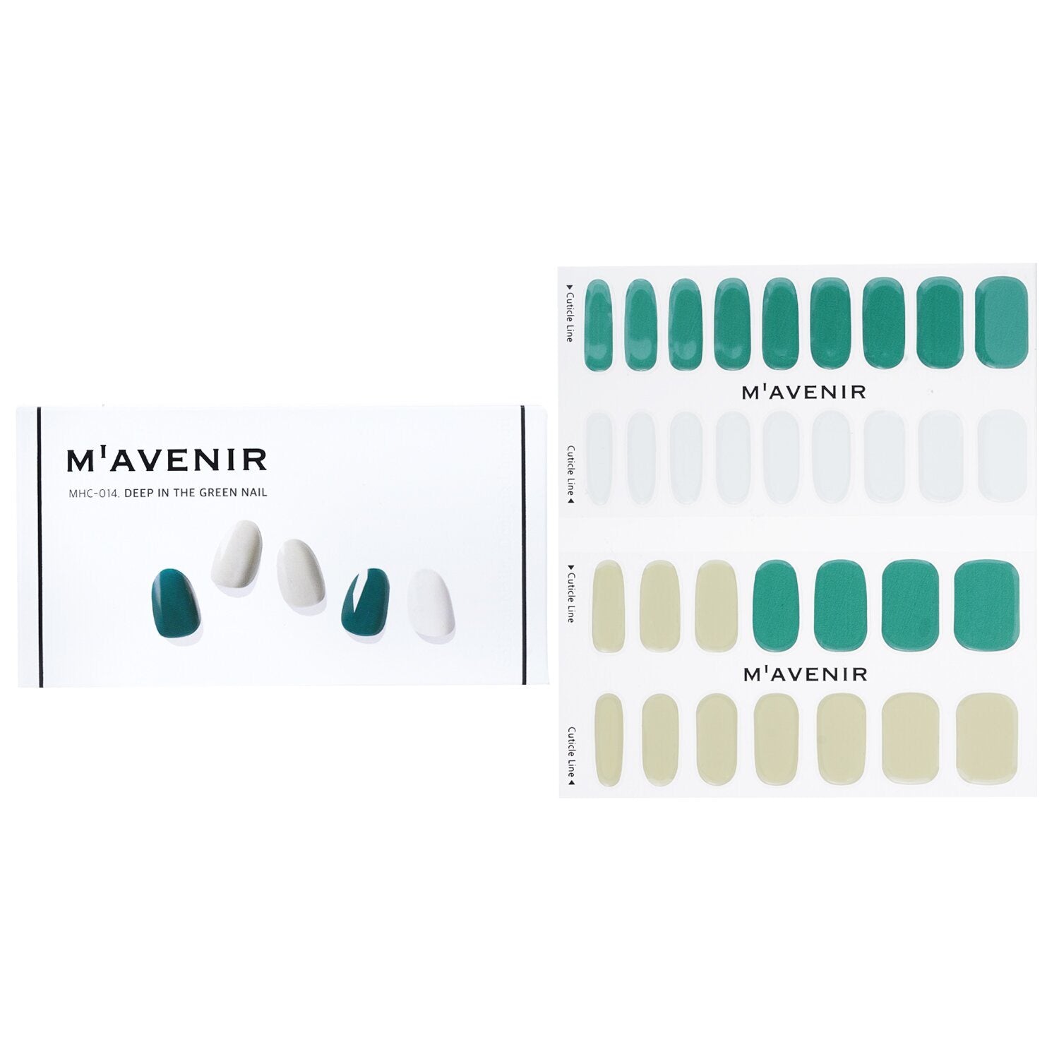 MAVENIR - Nail Sticker (Assorted Colour) - # Deep In The Green Nail MHC-014 / 020079 32pcs